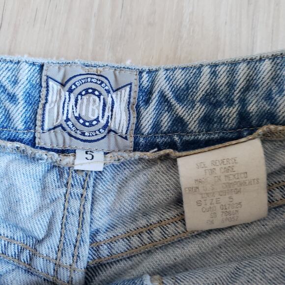 VTG Paris Blues Shorts Womens 5 Denim Point Blank Rock Jean Cut Off Daisy Dukes - Picture 3 of 7
